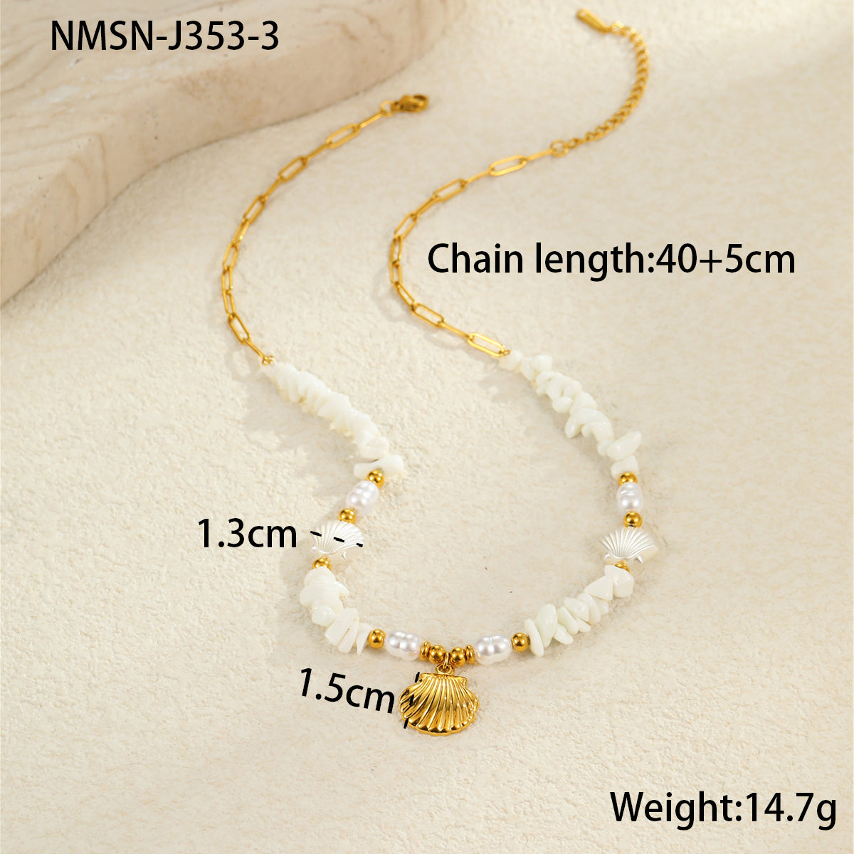 Coastal Glow Shell Charm Necklace