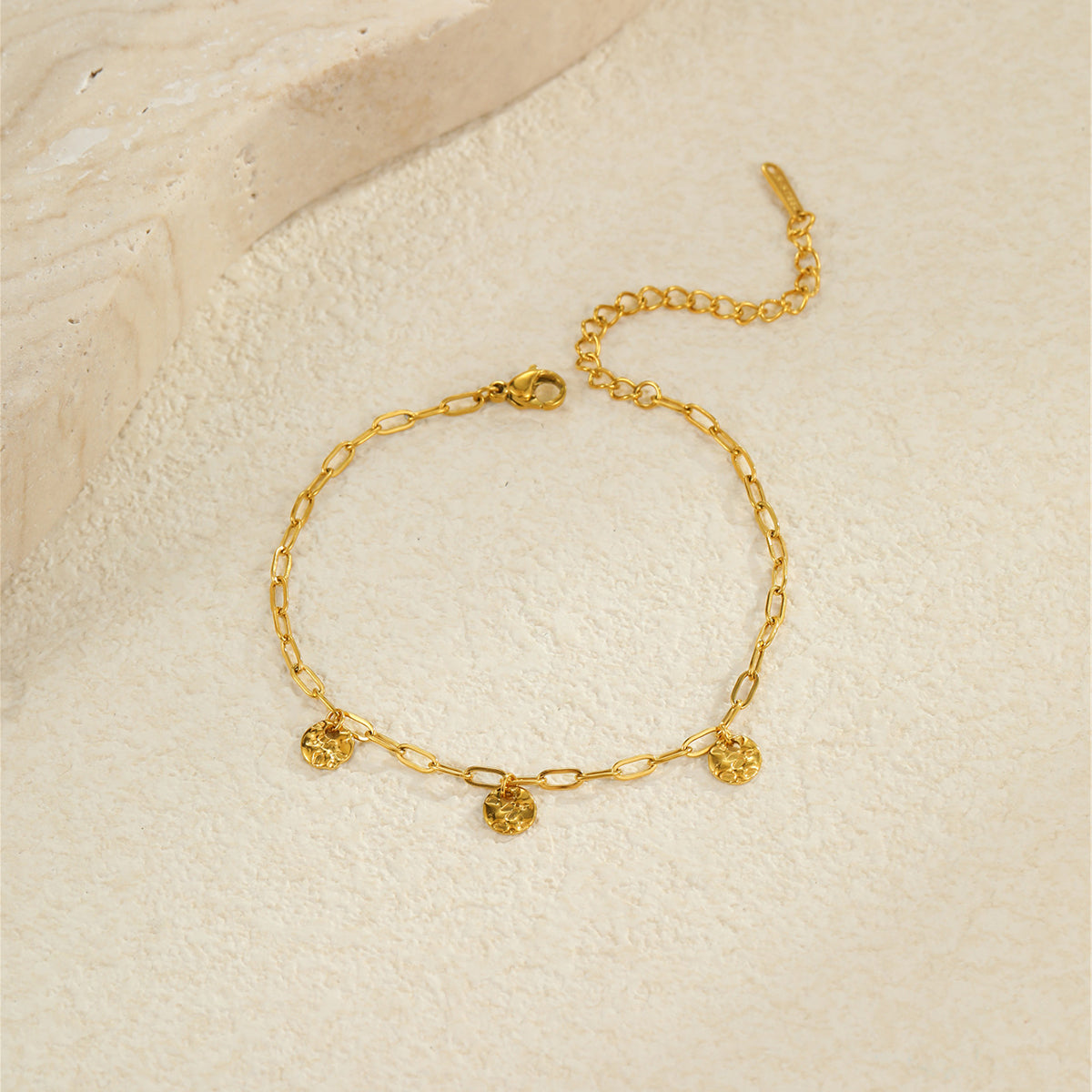 Gold Coin Charm Bracelet