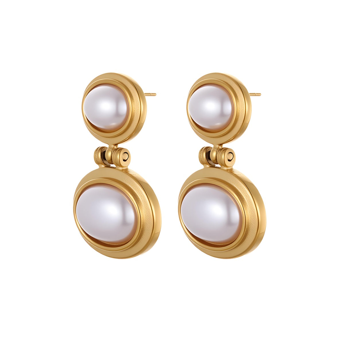 Oval Pearl Earrings
