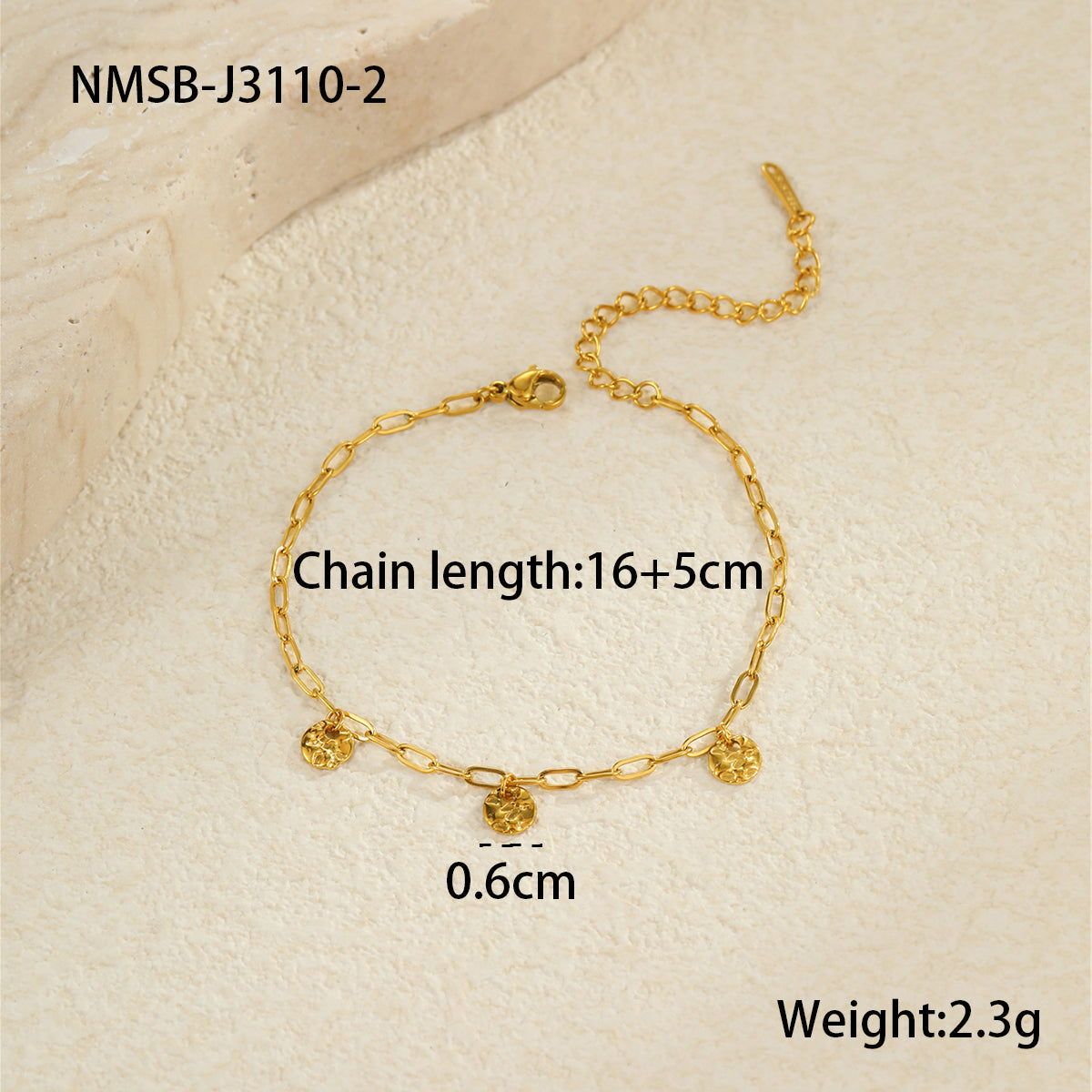 Gold Coin Charm Bracelet